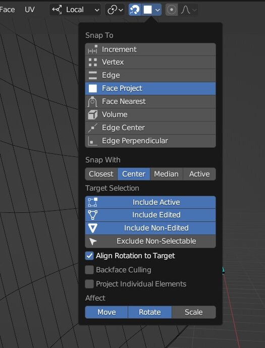 Blender Shrinkwrap Workflow